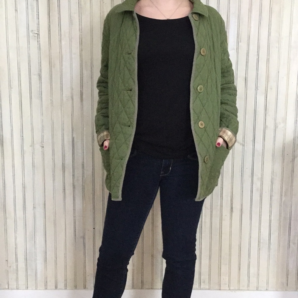 MOVING! LAST CHANCE! Olive Green Quilted Coat